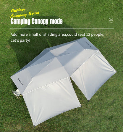 2-in-1 Outdoor Canopy: Camping Tarp, Party Tent, Sunshade