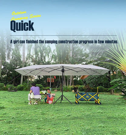 2-in-1 Outdoor Canopy: Camping Tarp, Party Tent, Sunshade